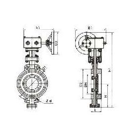 铸钢对夹硬密封蝶阀结构图