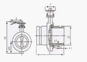 沟槽手柄蝶阀